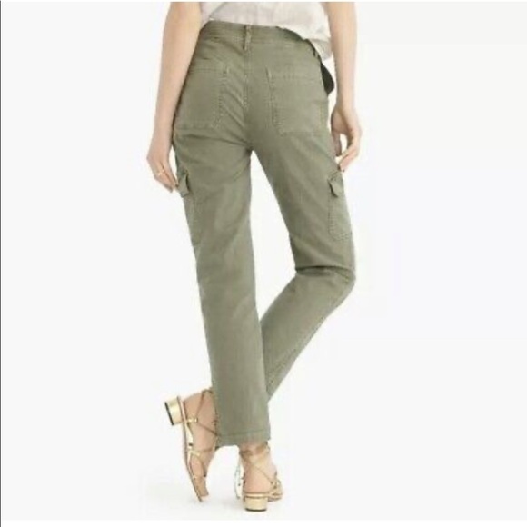 J. Crew Women’s Straight Leg Cargo Pant Olive Green Size 28 - Picture 2 of 8